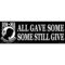 POW MIA Bring Them Home or Send Us Back Bumper Sticker 3-1/4"X9"